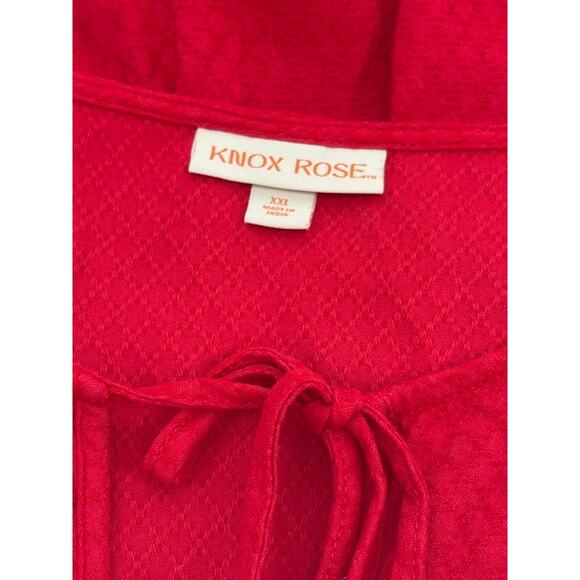 Knox Rose Red Midi Dress with Cap Sleeves and a Ruffle Hem – Size XXL - Picture 7 of 8